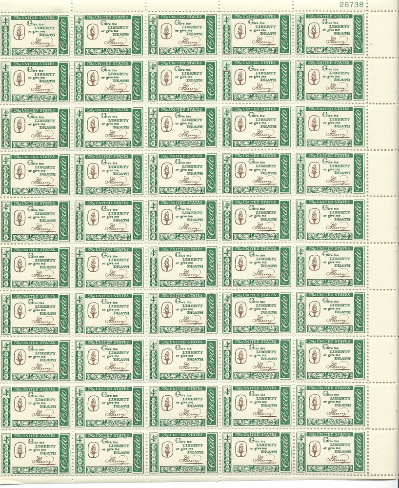 Scott #1144...4 Cent...P. Henry Credo...Sheet of 50