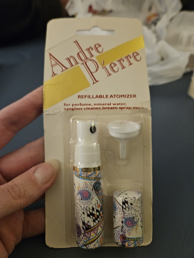 Andre Pierre Refillable Atomizer, Perfume Spray Bottle With Funnel, New