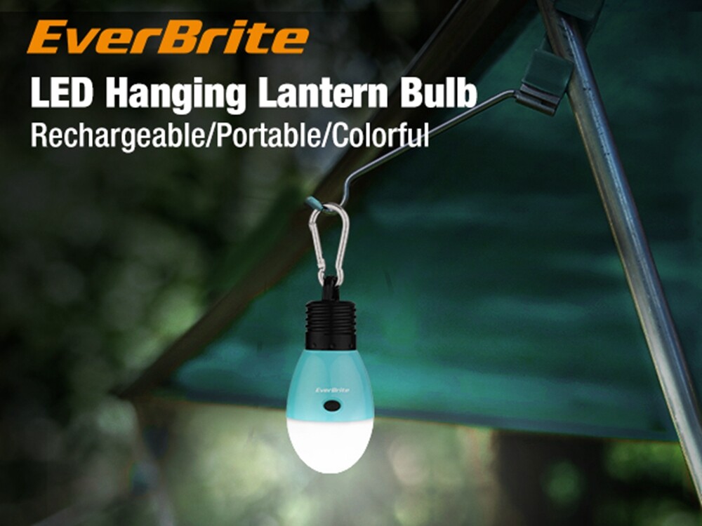 EverBrite 2PACK Rechargeable Camping LED Bulb 3 Lighting Mode USB LED Tent Light