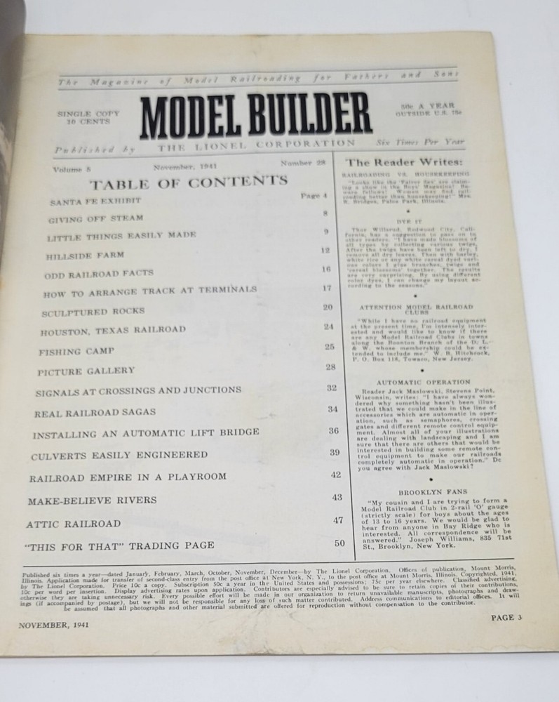 Model Builder Vol 5. No.28 November 1941