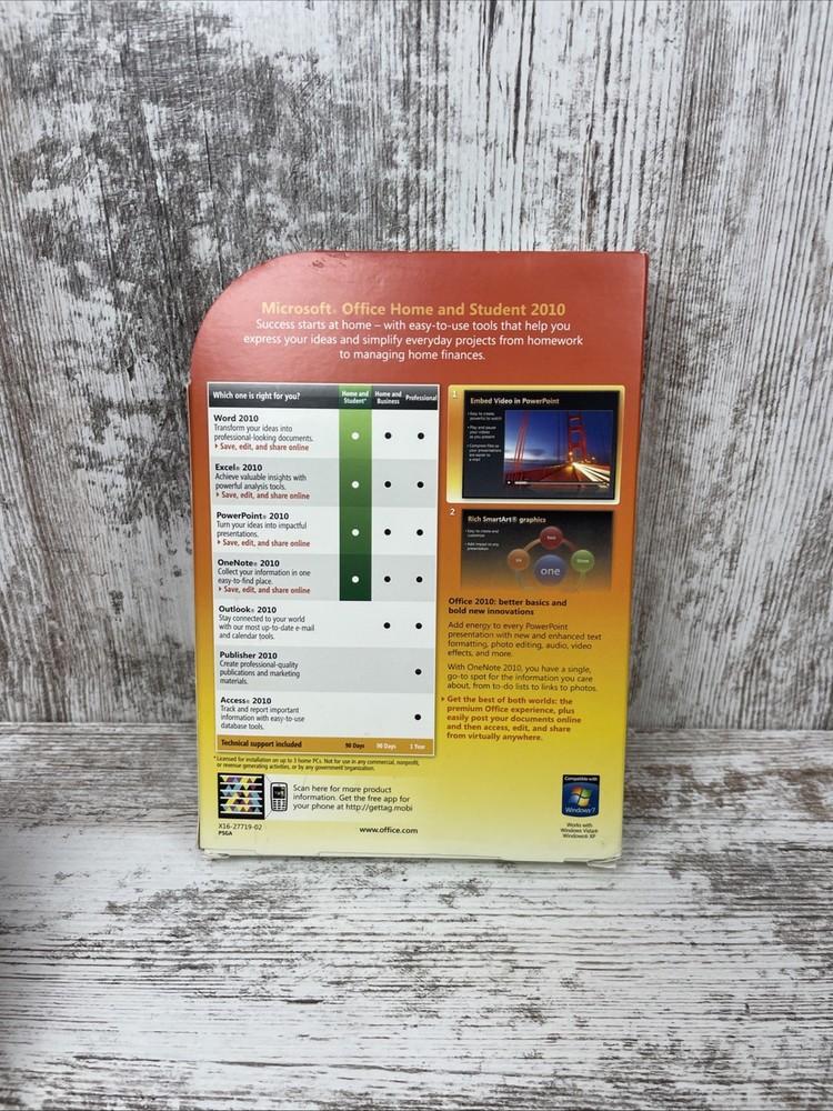 Microsoft Office Home and Student 2010 Software for Windows