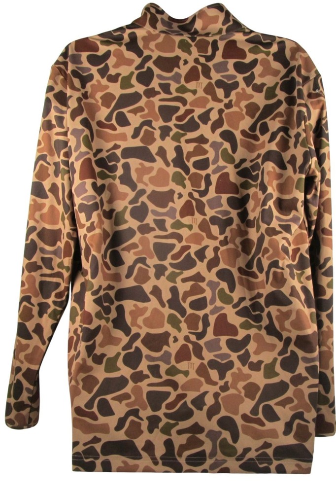 Mully Golf Quarter Zip Pullover Men's L Camo Performance Golf Jacket