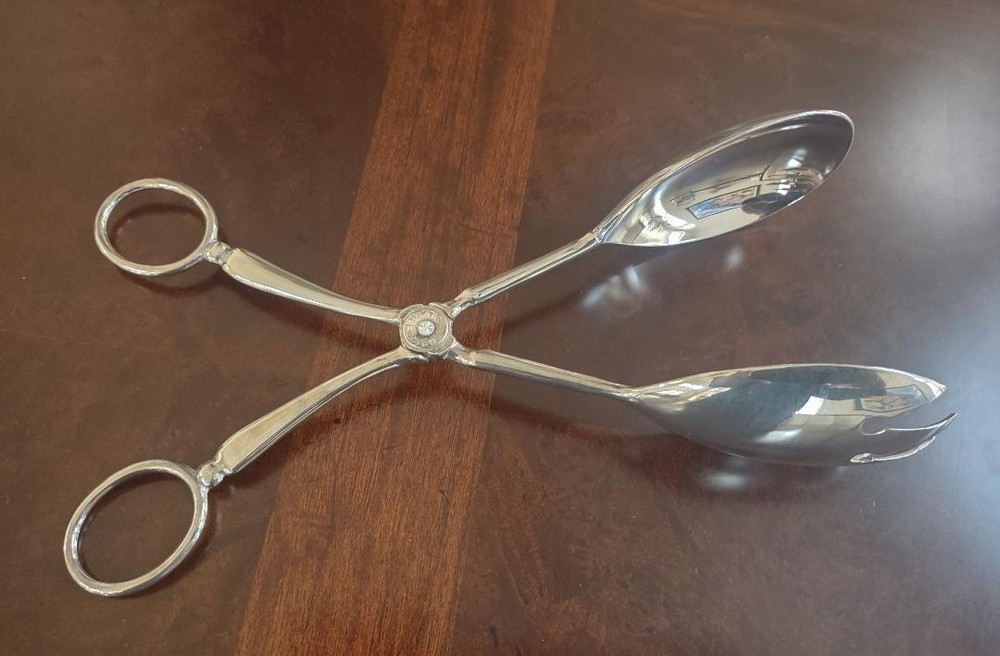 Silver Plated Tong Server 10 1/2"