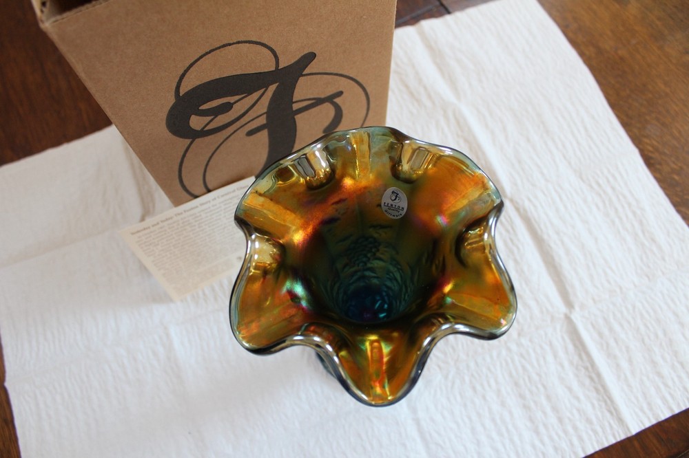 Fenton Vase Indigo Marigold