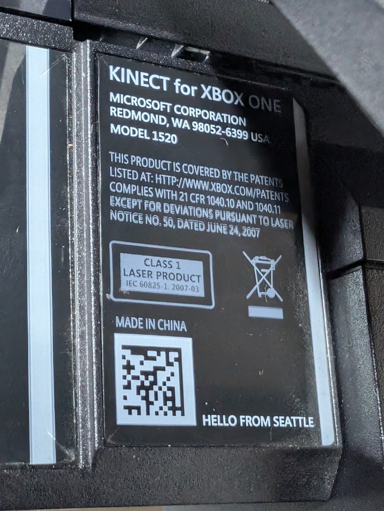 Microsoft 1520 Kinect Sensor - Black (KInect Only) Used Untested