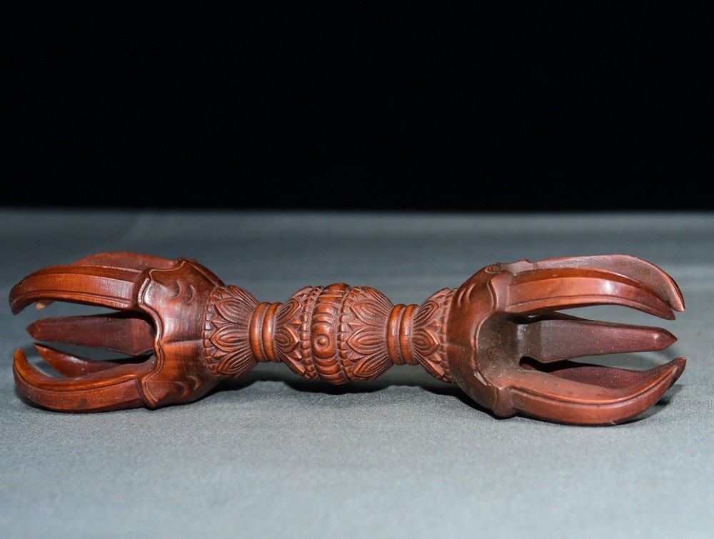 Exquisite Small Leaf Boxwood Diamond Pestle Handle