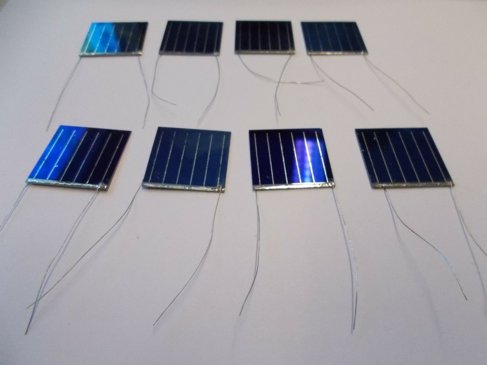 Solar modules, small, 2 x 2 cm, 8 pieces, #K- 207-32