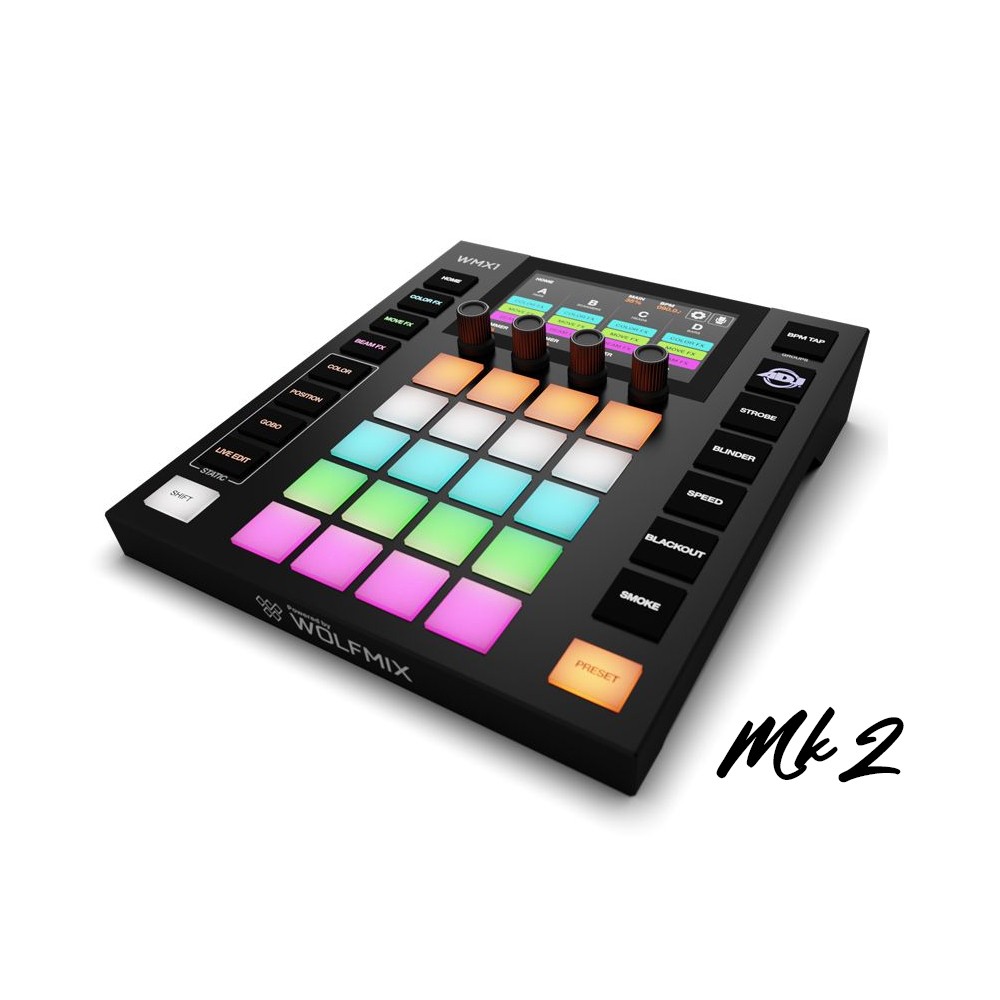 ADJ Wolfmix Mk2 standalone lighting control system w/ Carry Case + Cable Wraps