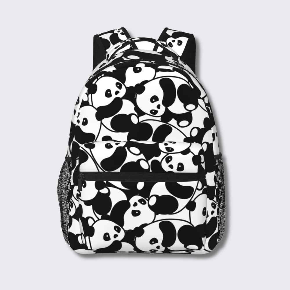 Cute Panda Print Backpack – Lightweight School Travel Daypack