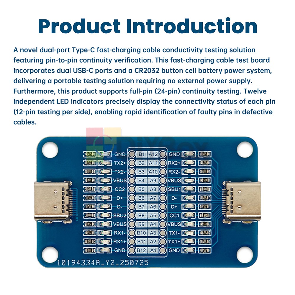 Double Head TYPE-C Cable Detection Module USB C to USB C Cable Detection Module