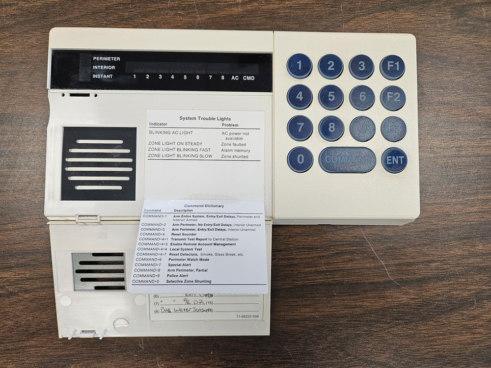 Radionics / Bosch D620TD-01 Alpha Numeric Command Center Keypad