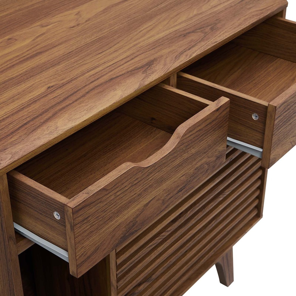 Modway Render Cat Cabinet in Walnut