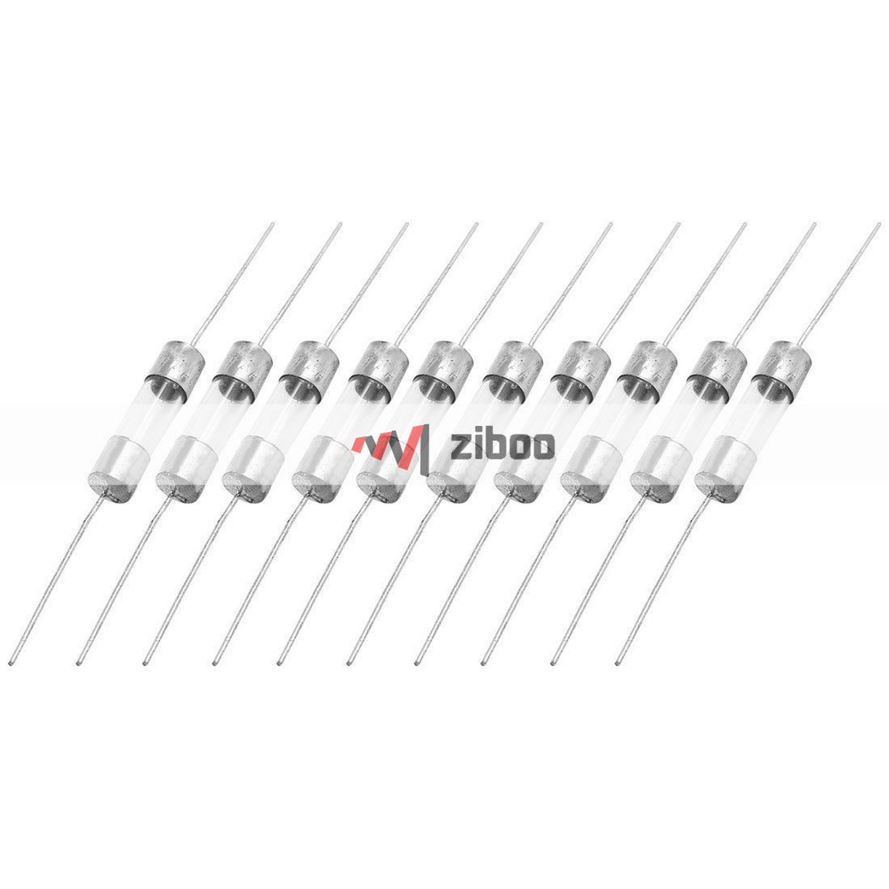 10Pcs 5mm x 20mm High Voltage Axial Glass Tube Fuses Holder 4A 250V Silver Tone✦