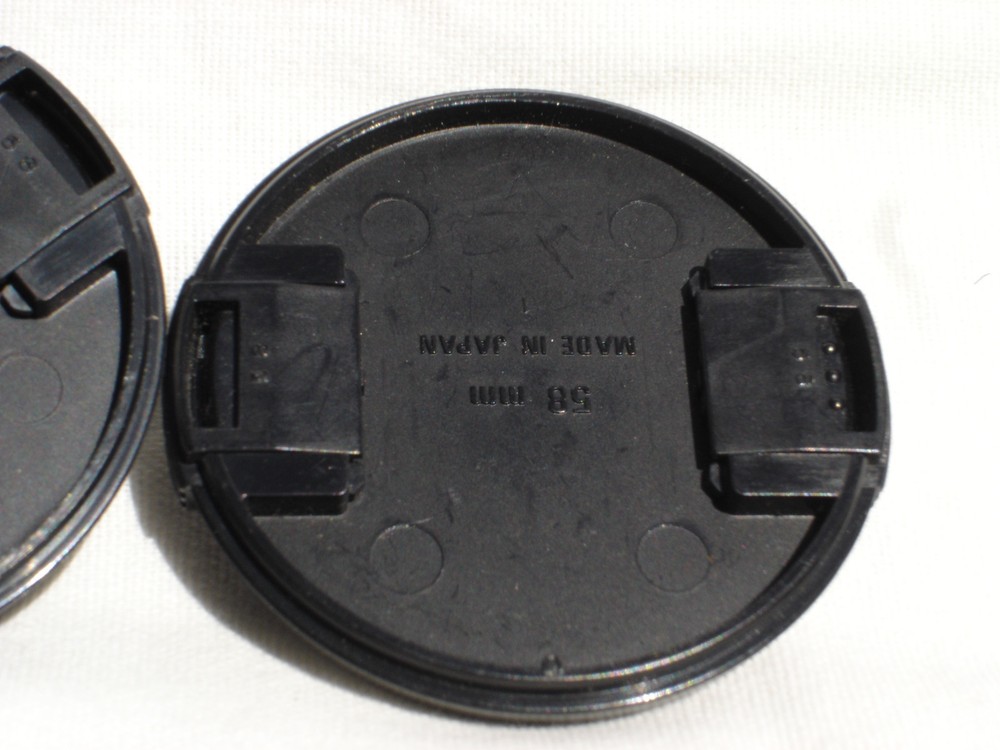 QUANTARAY 58mm plastic front lens cap Black Logo #00399
