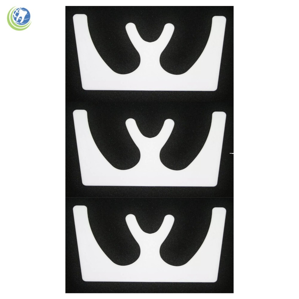 3 X DENTAL OCCLUSAL MAXILLARY CASTING PLASTIC FOX PLANE PLATE WHITE AUTOCLAVABLE