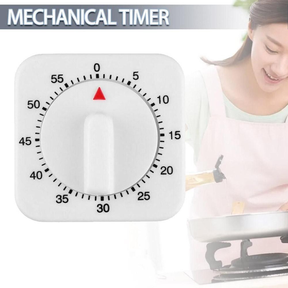 Kitchen Timer Egg & Square Shaped Kitchen Cooking Timer Mechanical Alar Z9Y6