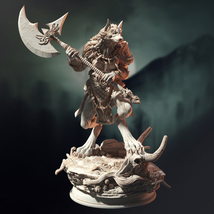 D&D Ariana Werewolf 32mm Scale Mini TTRPG