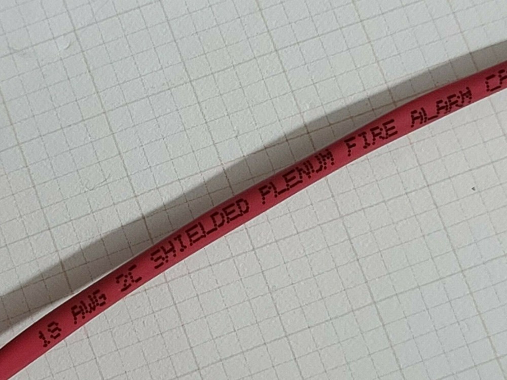 Advanced Digital Cable 18/2C Solid Shielded Plenum Fire Alarm Cable Red /100ft