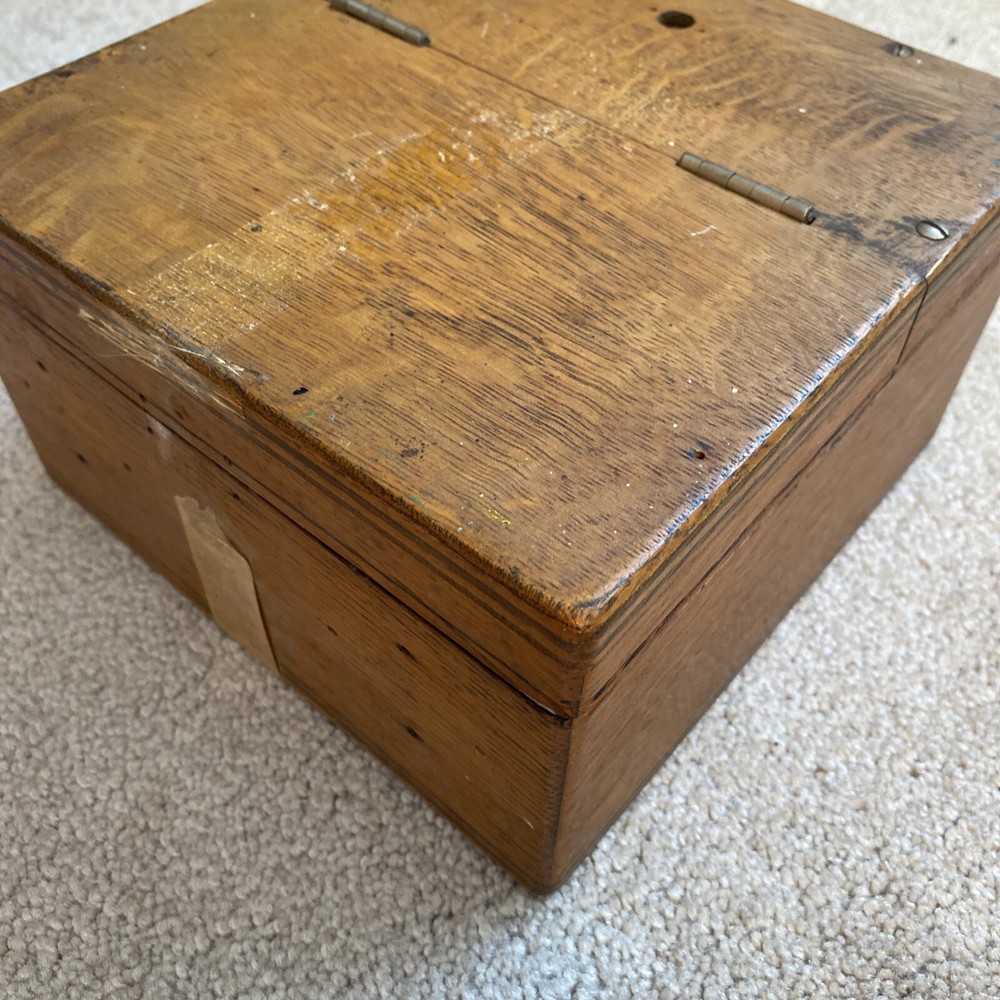 Weston DC Voltmeter Model 45 In Solid Oak Case