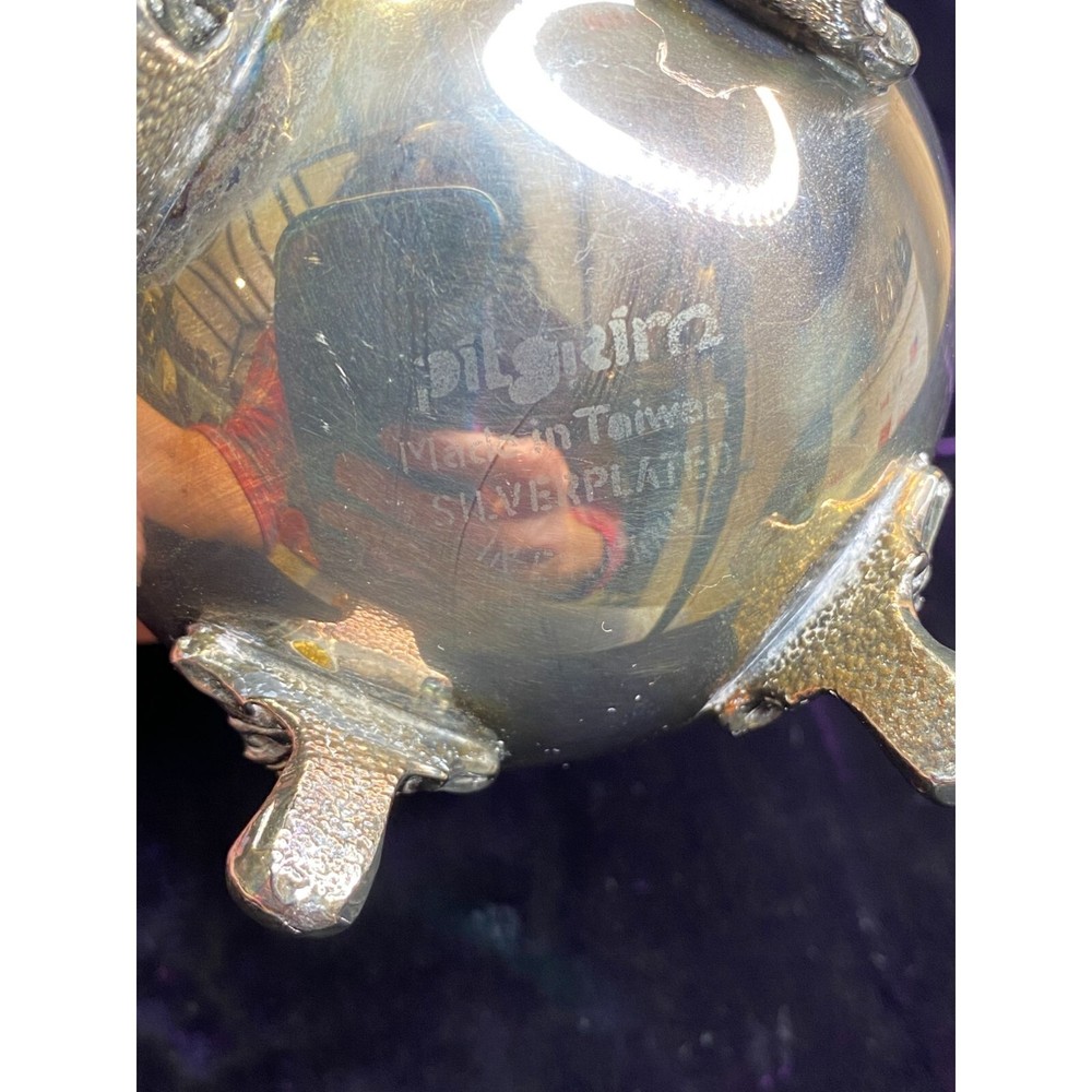 Vintage Pitgrira Silver Plated Footed Creamer