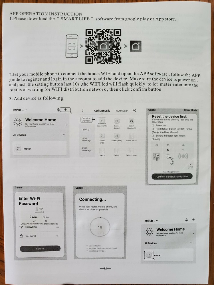 WiFi Electric meter kwh