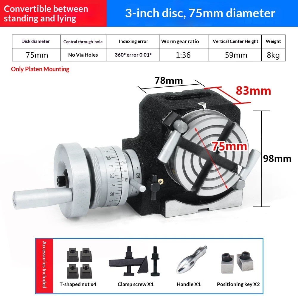 Milling Machine Horizontal Indexing Table Milling Machine Rotary Table Indexer