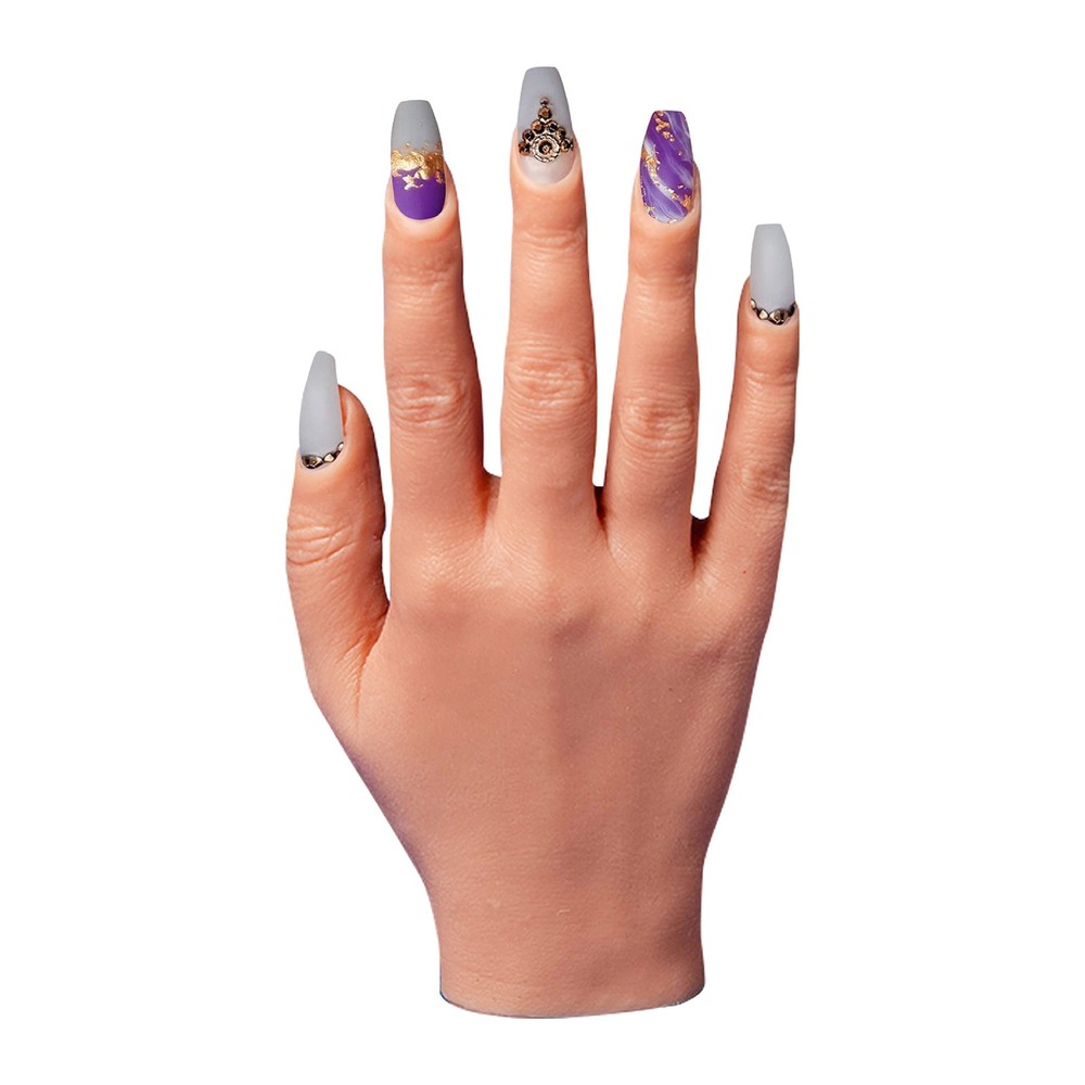 Professional Silicone Practice Hand for Acrylic Nails by - Full Poseable Hand...
