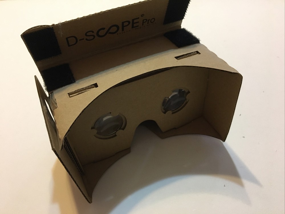 D-Scope Pro Google Cardboard Kit 3D Virtual Reality Machine Cut Fits Iphone