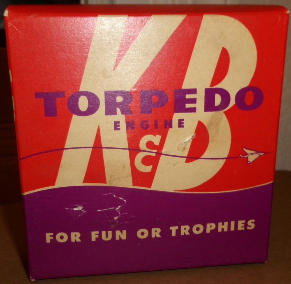 K&B TORPEDO glow plug AIRPLANE ENGINE & K&B .15 display box & paperwork