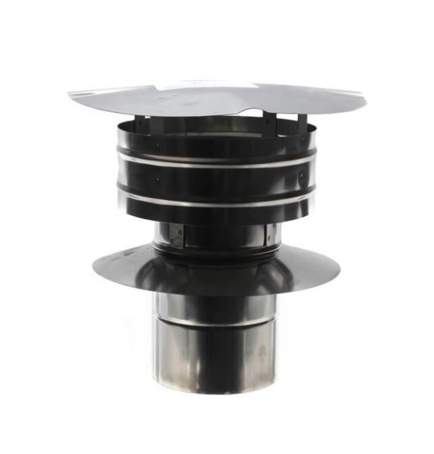 Z-Flex Z-Vent 4" Rain Cap Stainless Steel Venting (2SVSRCF04)