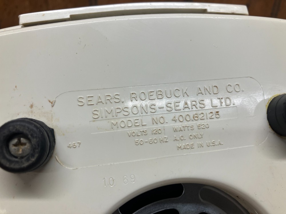 Motor Base Only - Sears Solid State Chrome Blender Model No. 400.82125 - Working