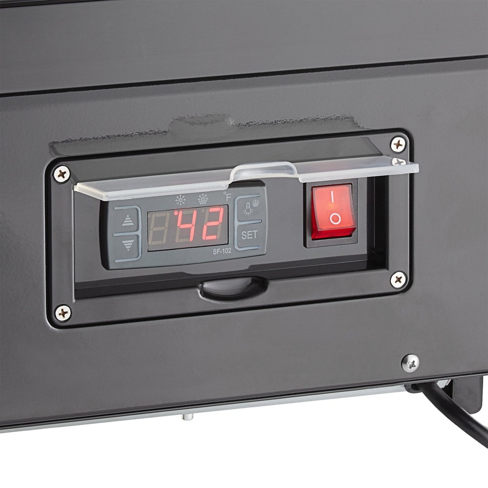 48" Black Refrigerated Square Countertop Bakery Display Case with LED Lighting