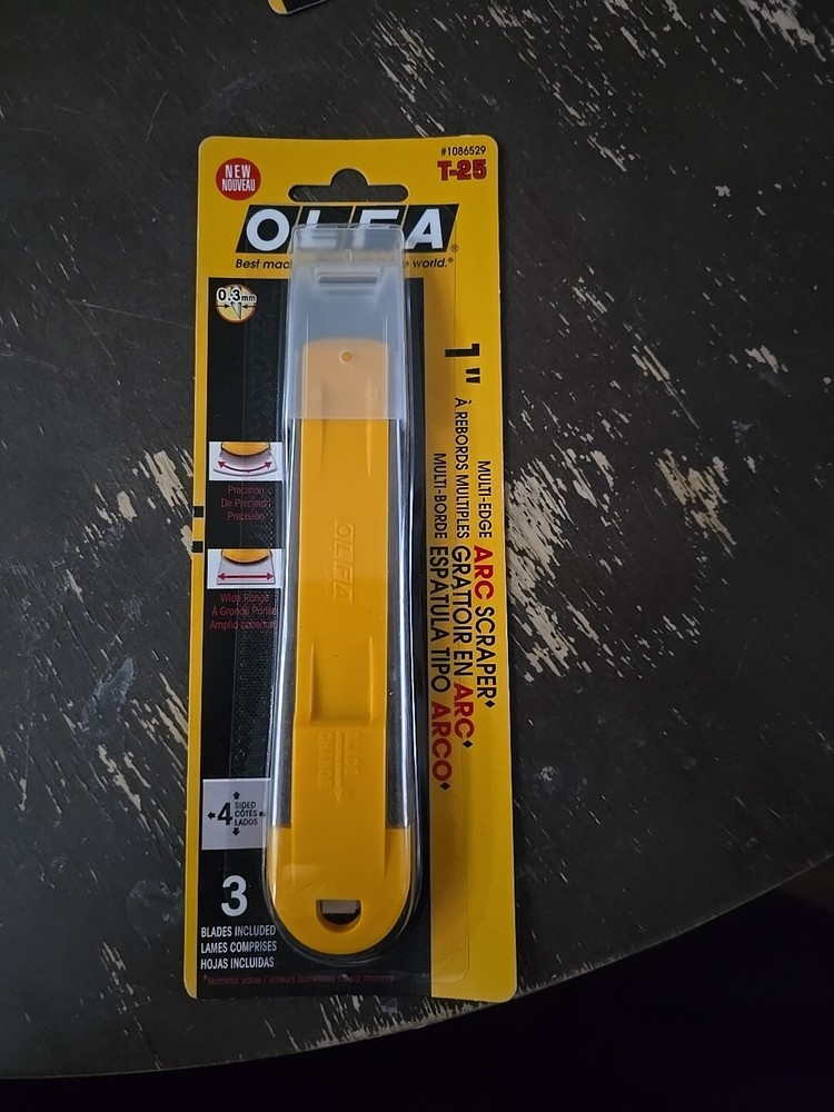 OLFA T-25 1" Multi-Edge ARC Scraper NEW