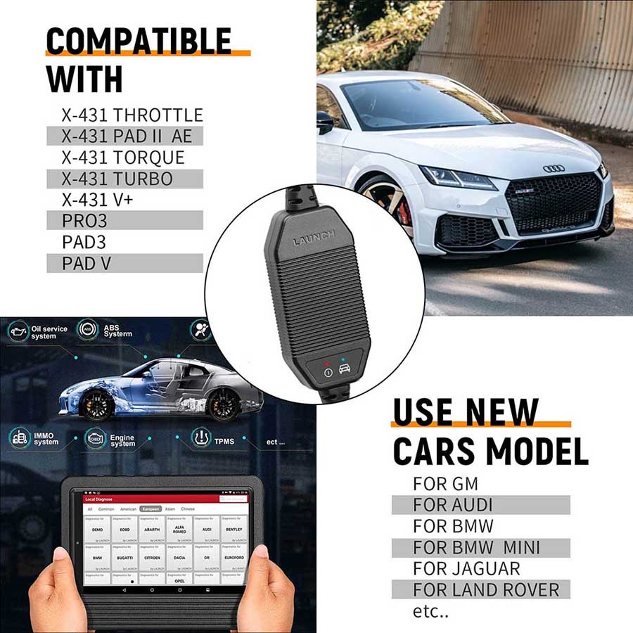 Original LAUNCH X431 CAN FD Adapter Cable Fit For CAN FD Communication Protocols