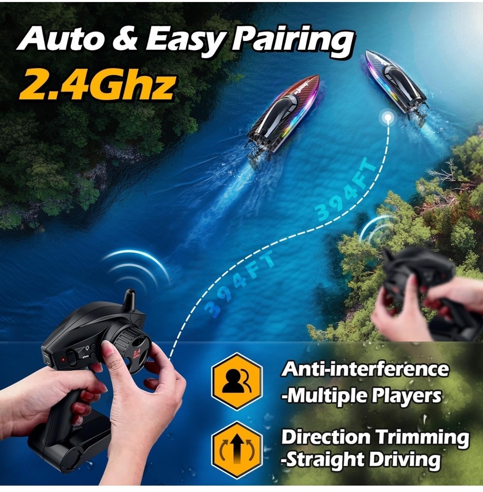 RC Boat for Teens & Adults (Red)
