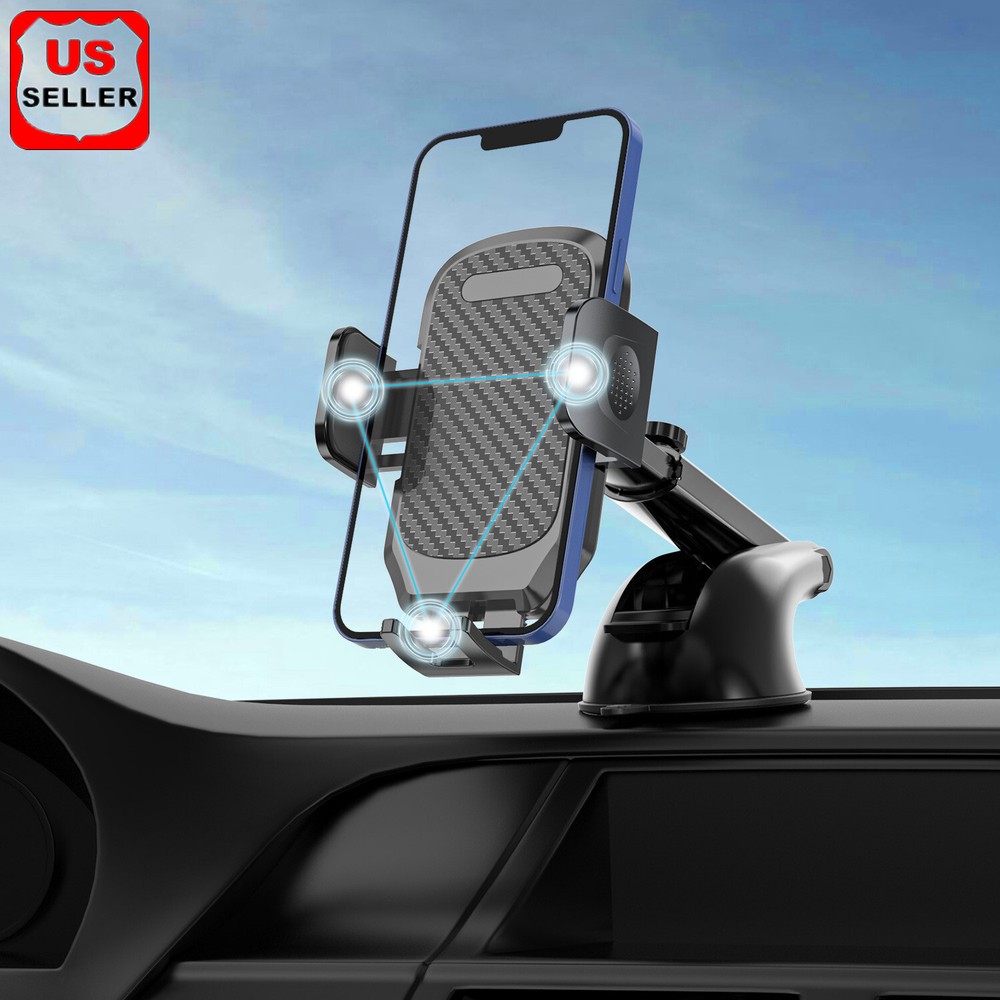 Car Phone Holder Mount Dashboard Windshield Stand For iPhone 14 Pro Max/14 Plus