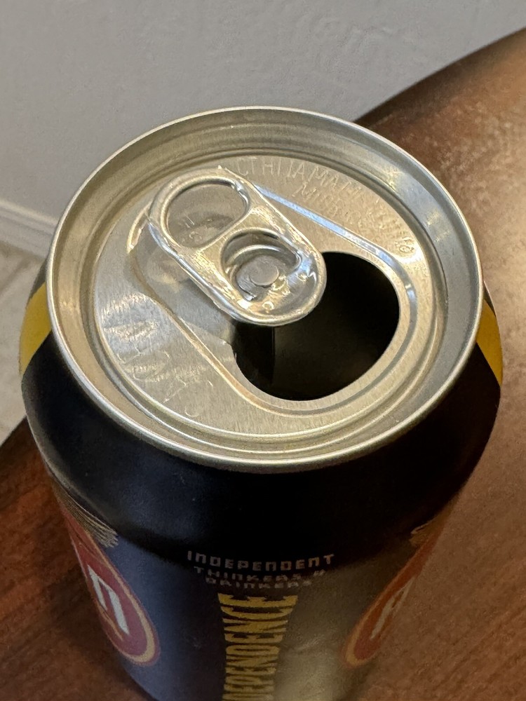 Austin Amber - Empty Beer Can Top Opened - Independence Brewing, Austin, Texas