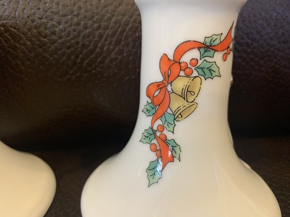 2 ceramic candle holders 3D duck design white made in Japan pre-owned decor.