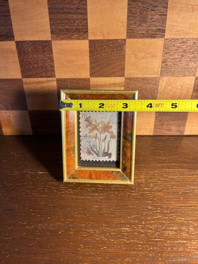 Picture Frame Repurposed with Daffodil Butterfly Picture