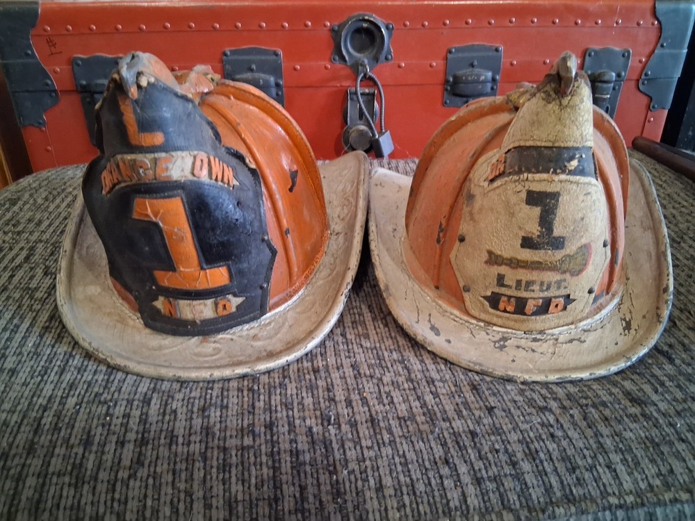 2 HIGH EAGLE FIRE HELMETS
