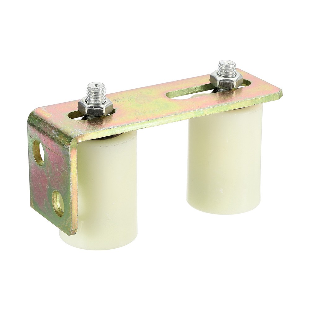 1Set Slide Gate Guide Roller 2.8" Adjustable Nylon Roller with Bracket, White