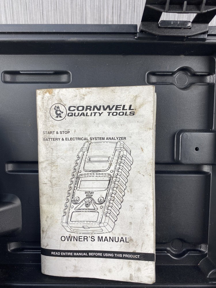 Cornwell ESC726 digital battery and electrical system analyzer With Book & Case