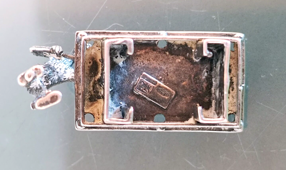 925 Silver miniature, CHIMERA ORO, billard player