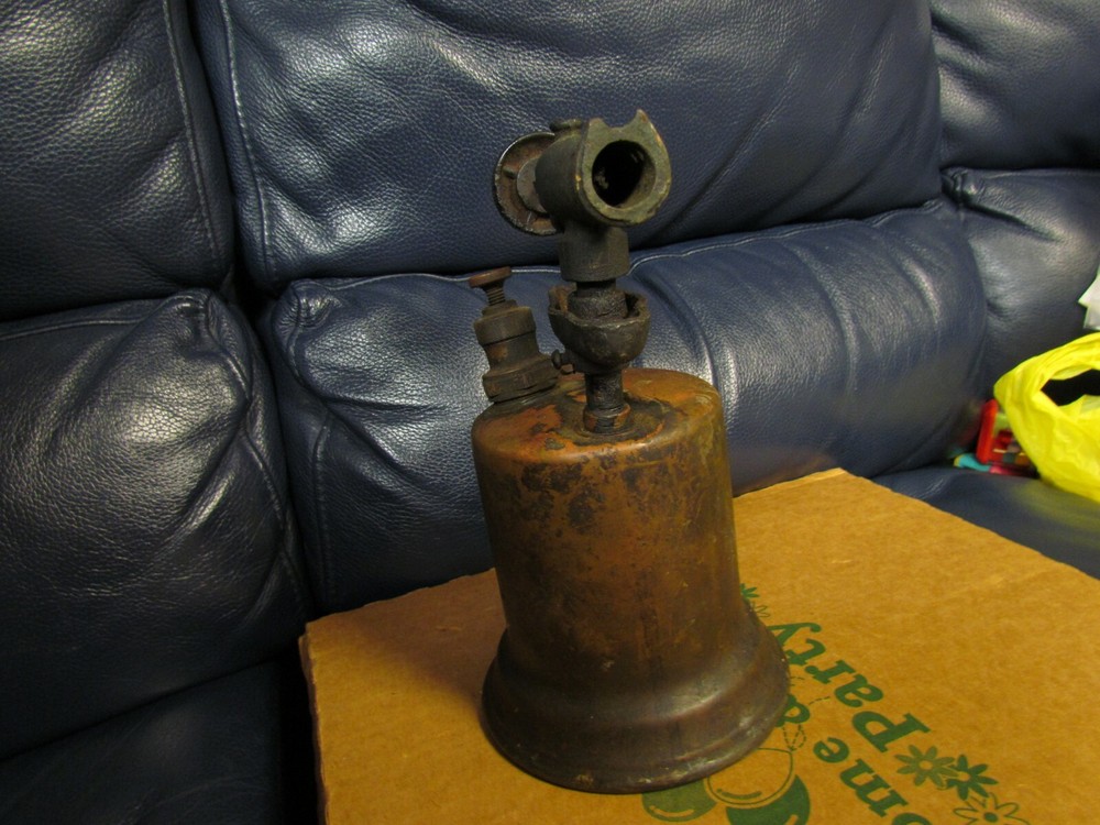 Vintage Antique Turner Brass Soder Torch Gas Blow Torch (2)