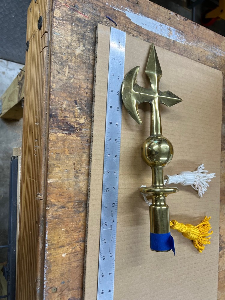 Solid Brass Ceremonial Halberd $100