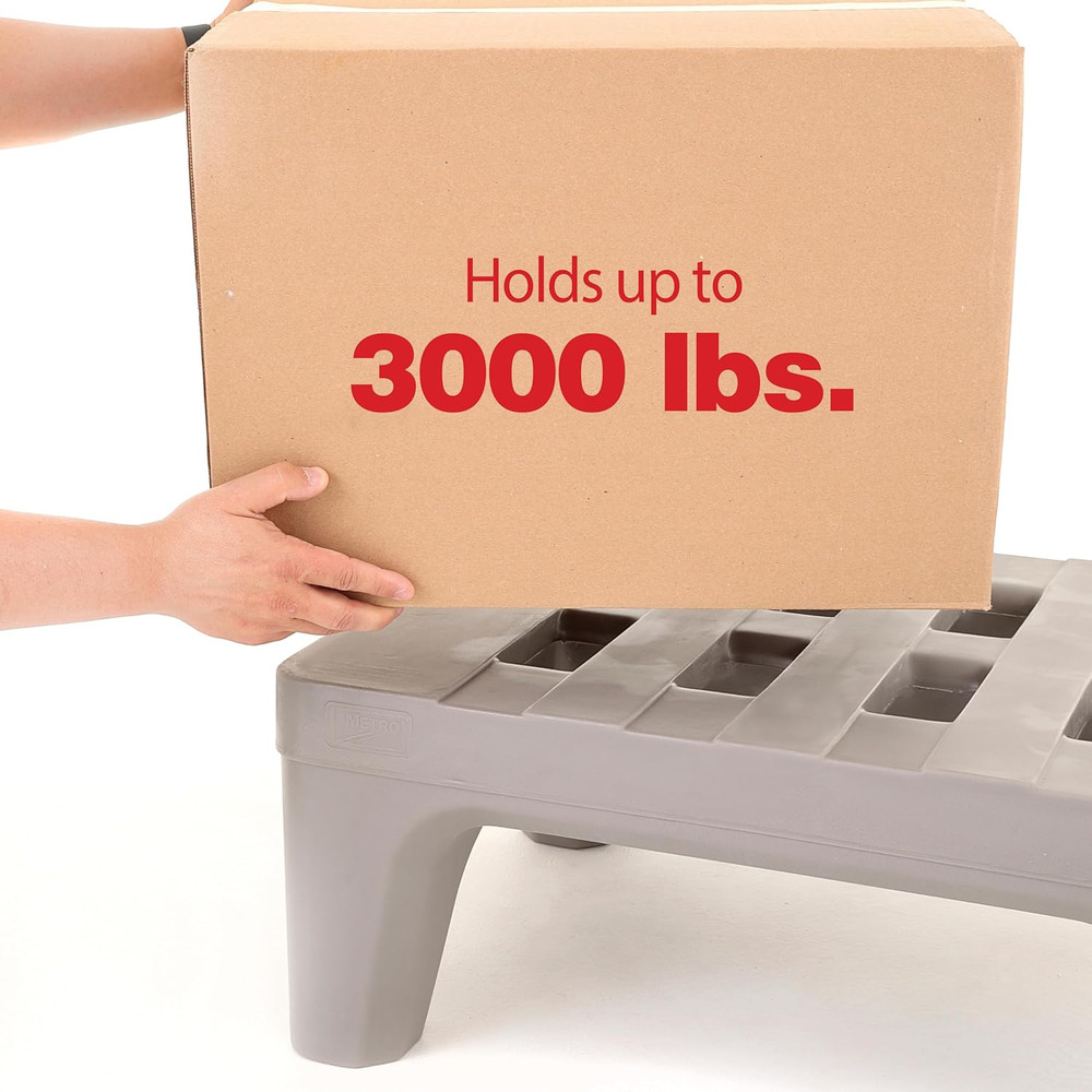 Bow-Tie Dunnage Rack - NSF Listed Heavy-Duty Polymer Plastic Storage Rack for Fo