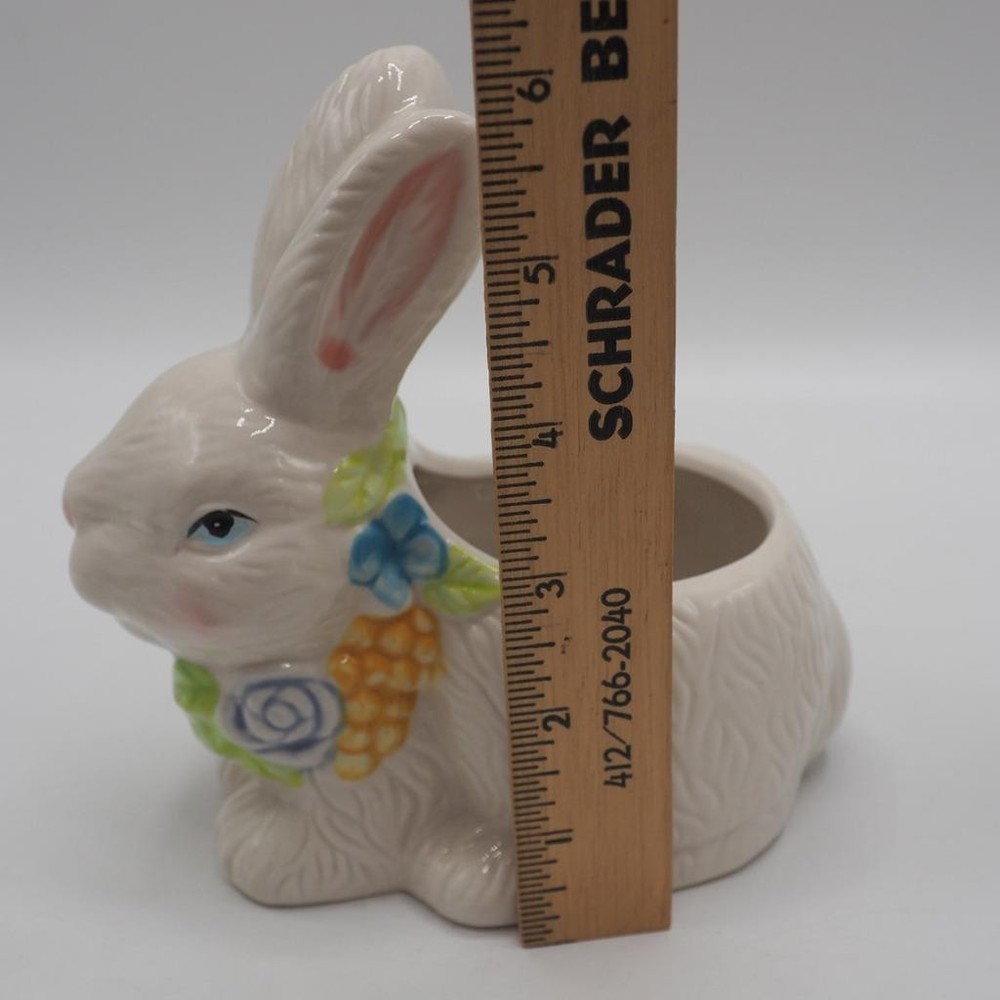 Ceramic Easter Bunny Rabbit Planter Vase Set of 3