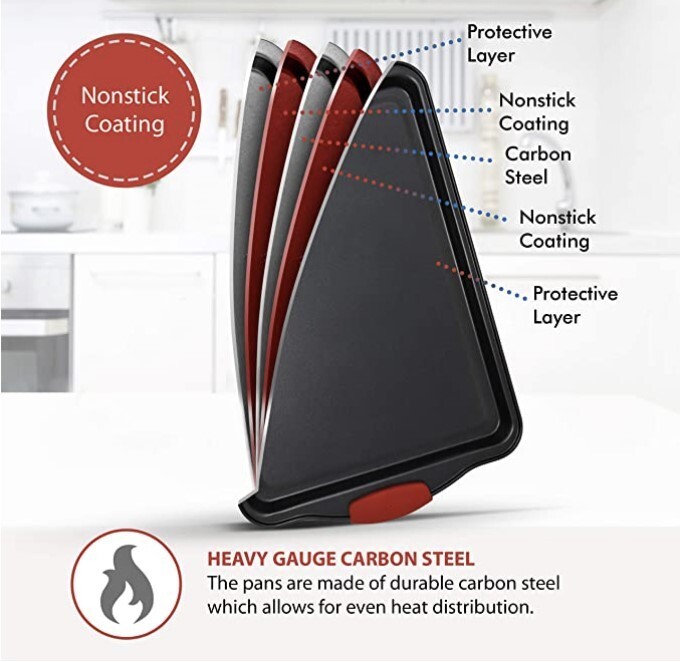 NEW PERLLI Nonstick Bakeware Set 10 Piece Bakeware set