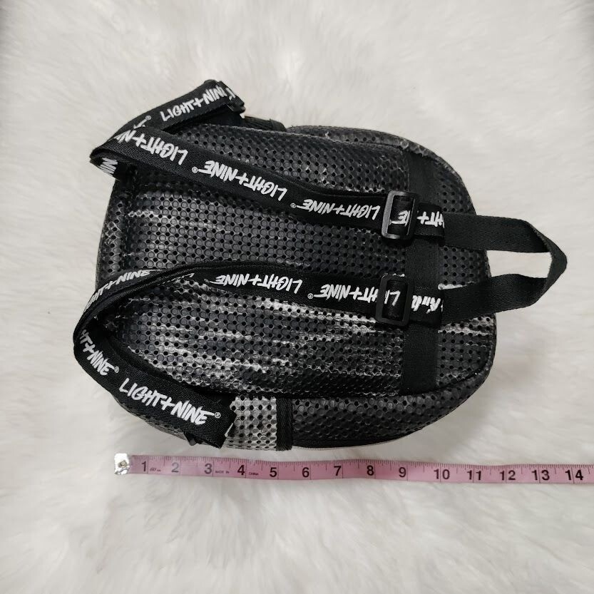 Light + Nine Little Mini Perforated Black and White Kids Backpack