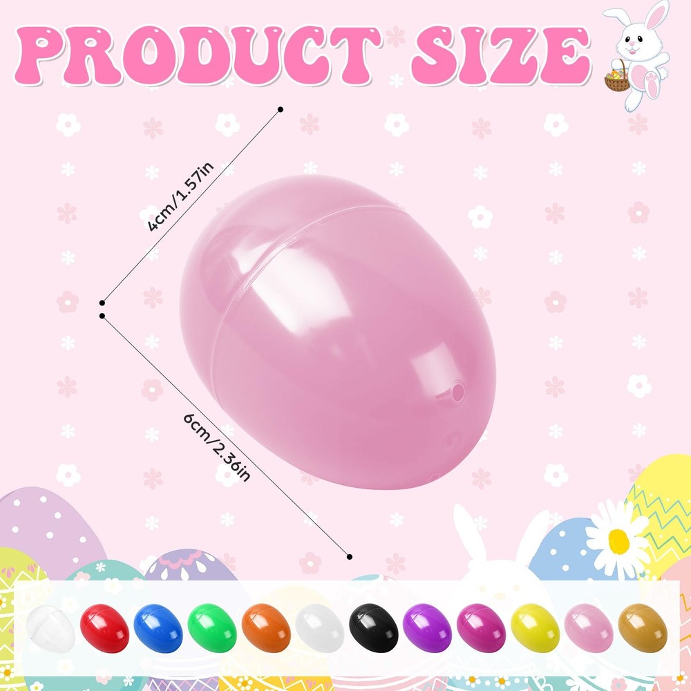 Easter Eggs 2.4” - Black Fillable Easter Eggs - 120 Pcs Easter Basket Stuffer...